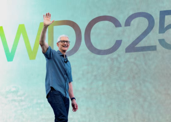 Chief executive Tim Cook at Apple’s annual Worldwide Developers Conference